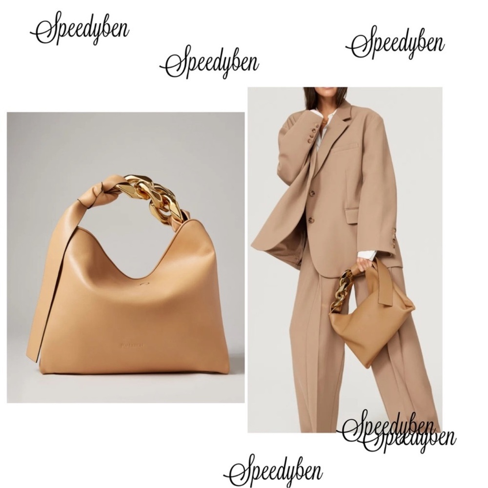 JW Anderson Small Chain Leather Hobo Bag - Picture 2 of 12
